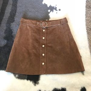 Leather Button Up Zara Skirt